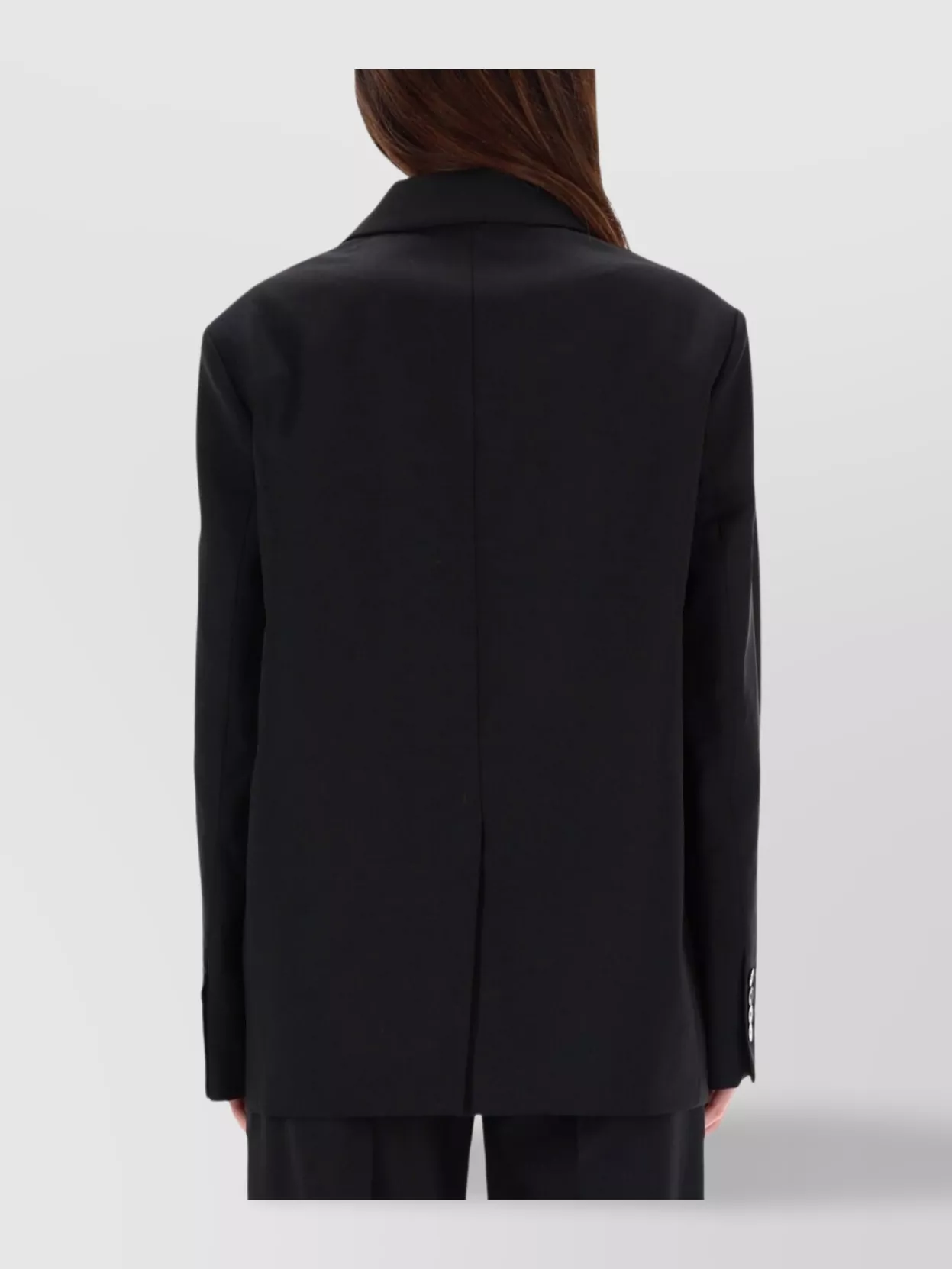 Loulou Studio Jacket With Flap Pockets And Notched Lapels In Black