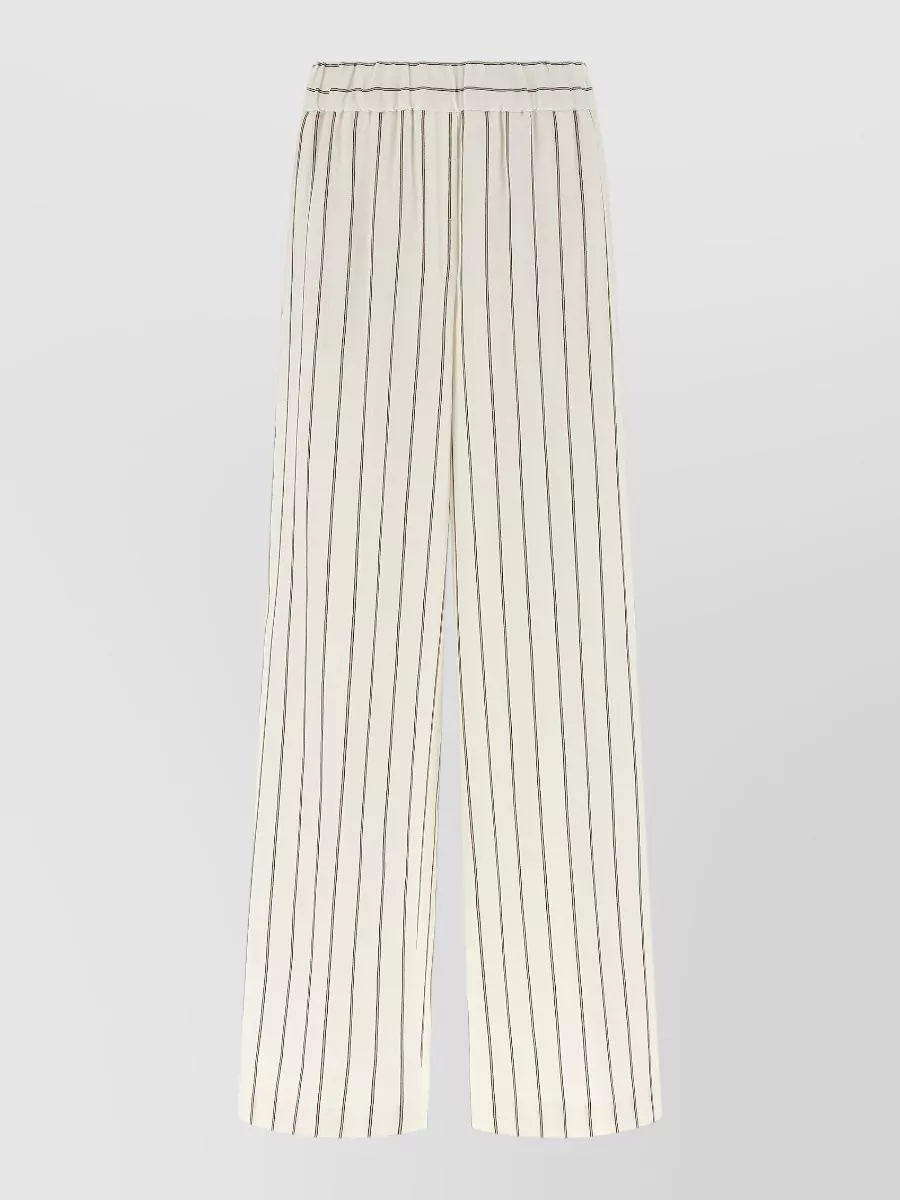 Peserico Tailored Twill Trousers Vertical Stripe Design In Neutral