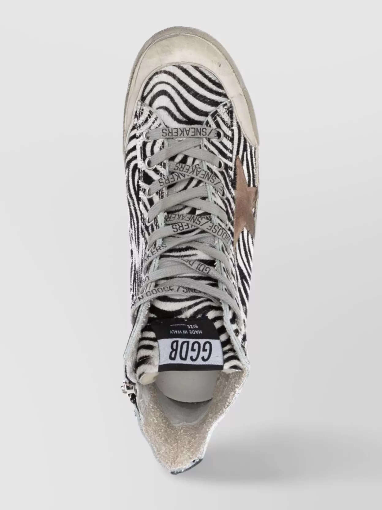Golden Goose Round Toe High-Top Ankle-Length Sneakers