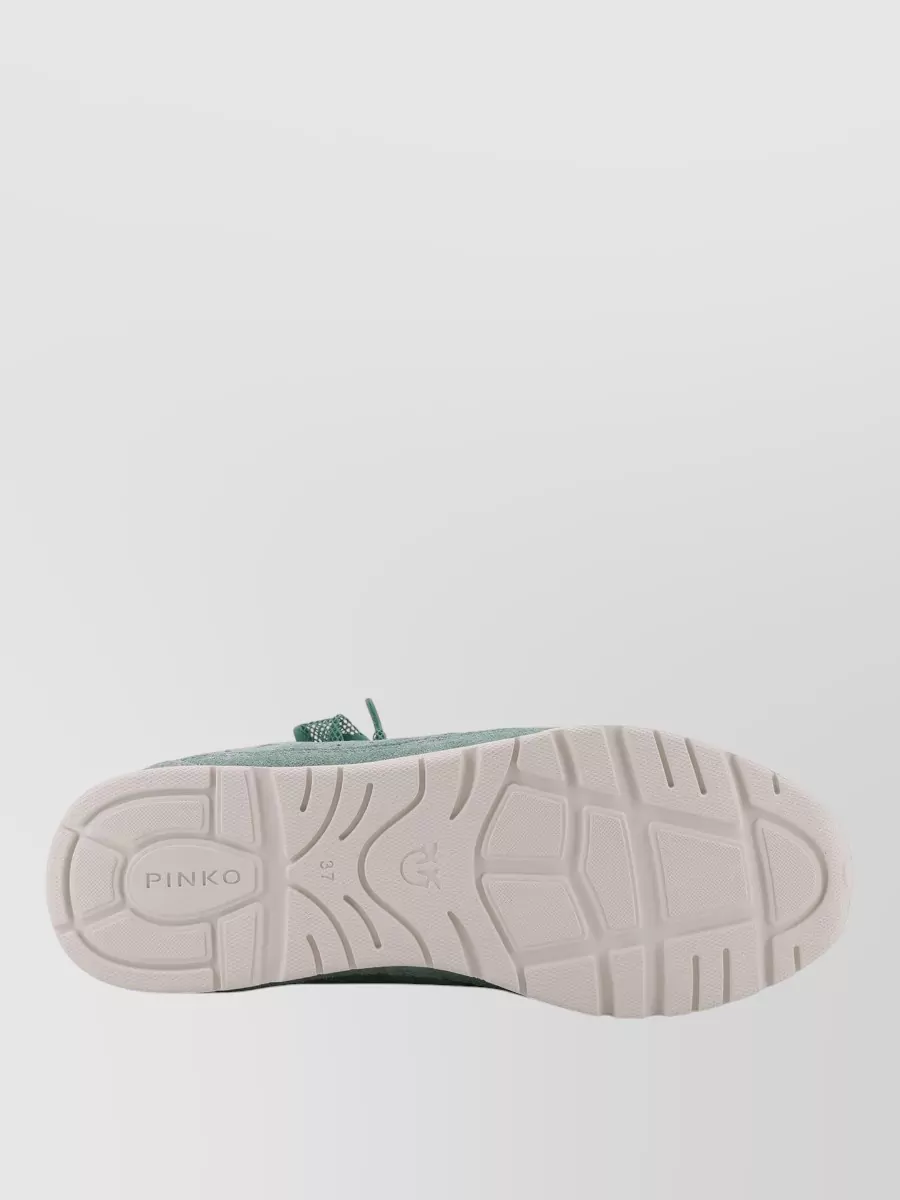 Pinko Low Top Sneakers Contrasting Sole Metallic Accents