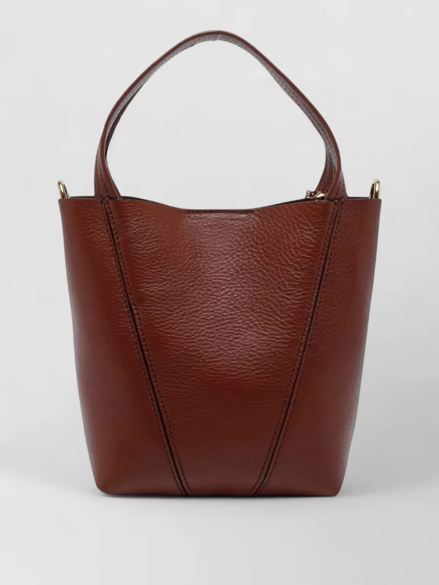Chloé chloé spin small leather bucket bag
