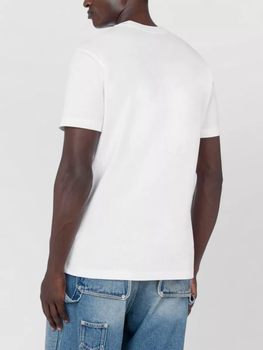 Moschino Silk Blend Crew Neck Short Sleeve Top