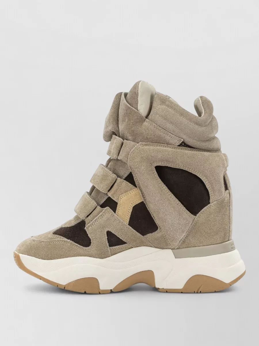 Isabel Marant Suede Wedge High-Top Sneakers