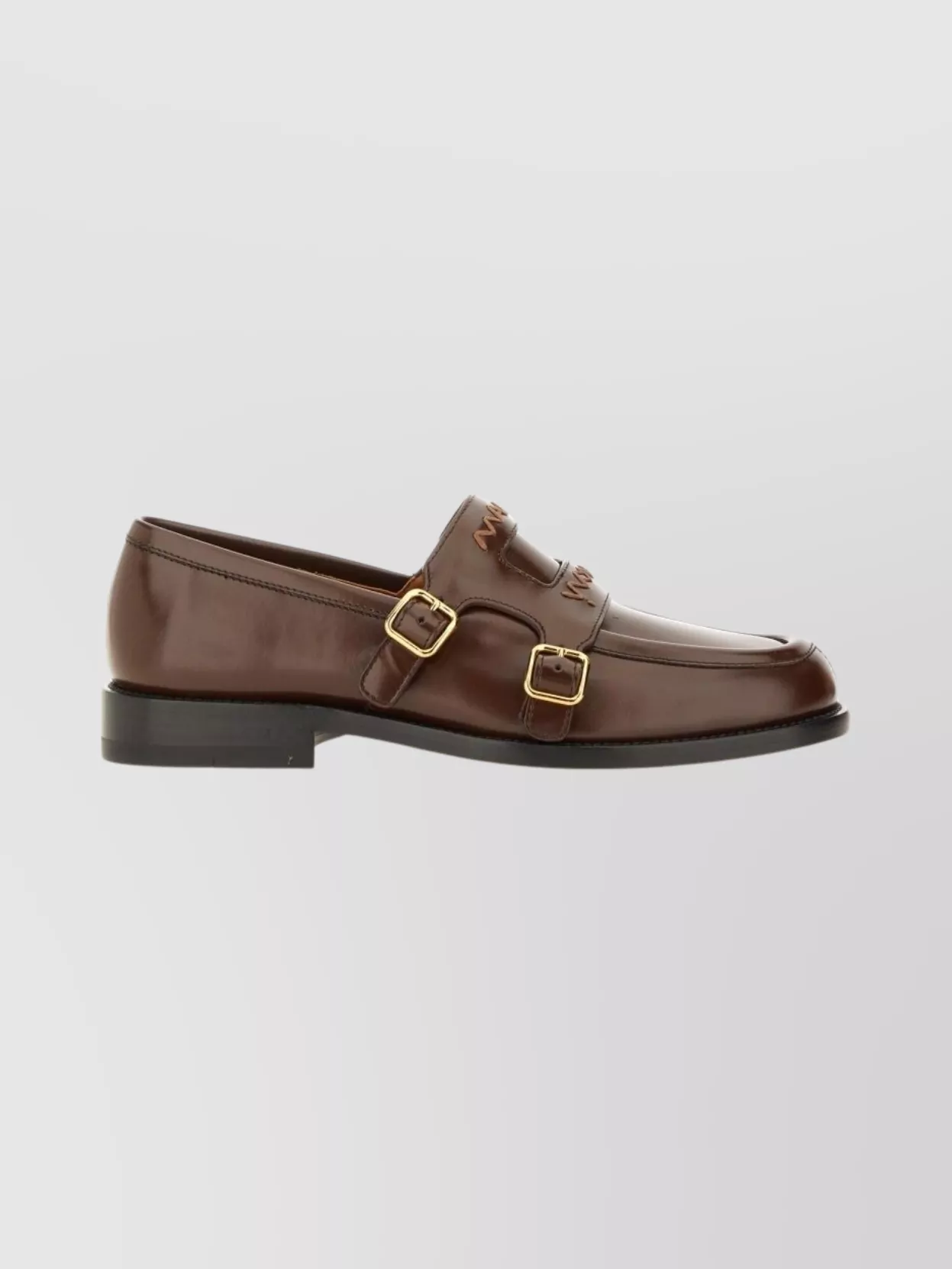 Marni Leather Loafers With Stitched Detailing And Shape