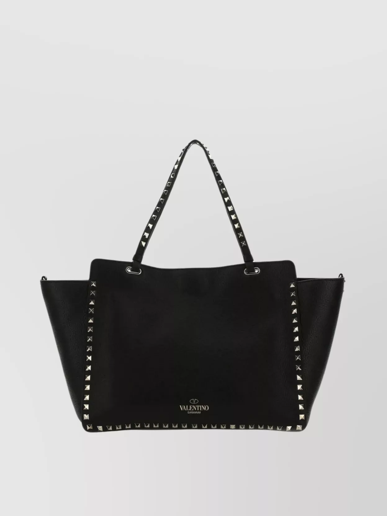 Shop Valentino Medium Rockstud Leather Shoulder Bag