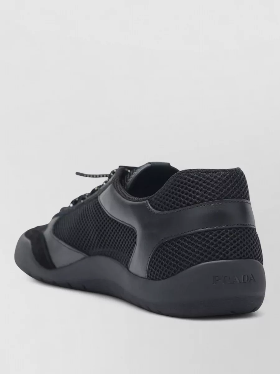 Prada leather low-top sneakers