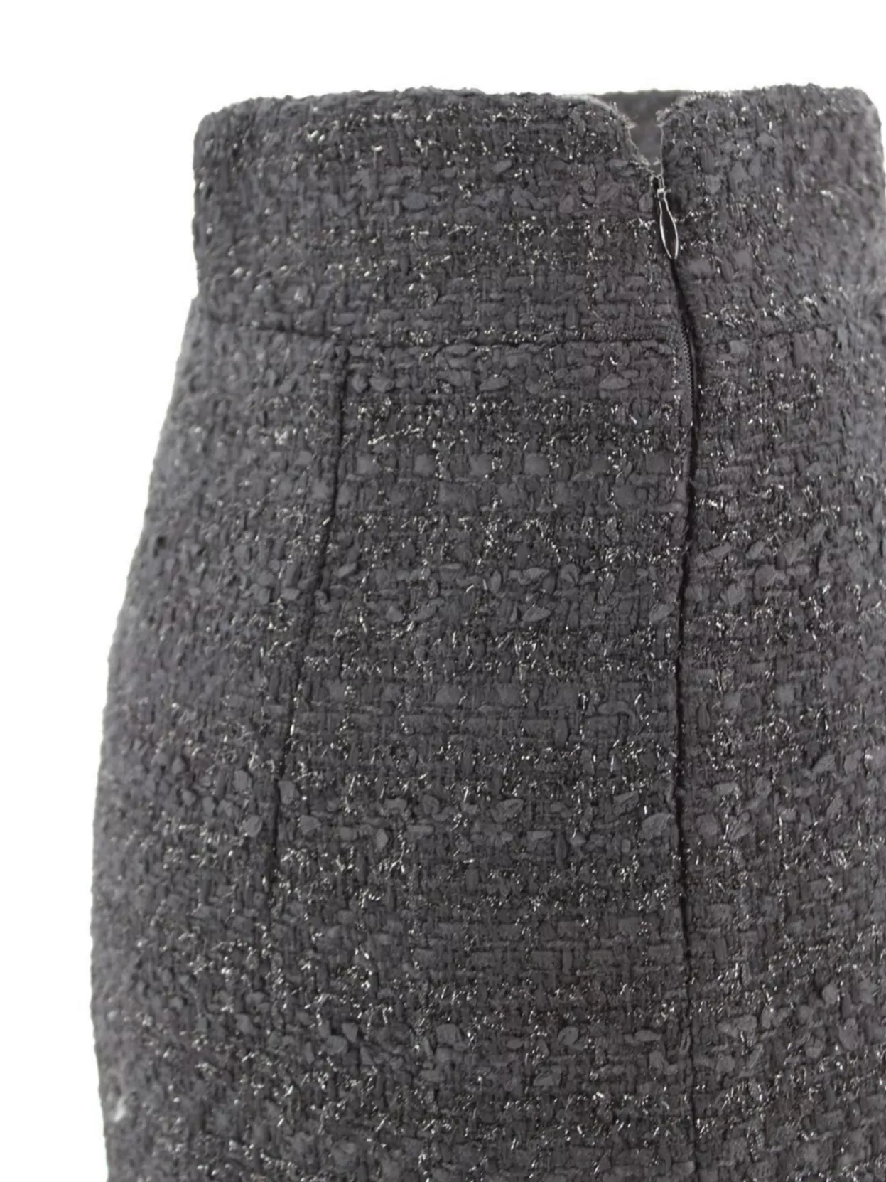 Tagliatore High Waist Tweed Pencil Skirt With Lurex