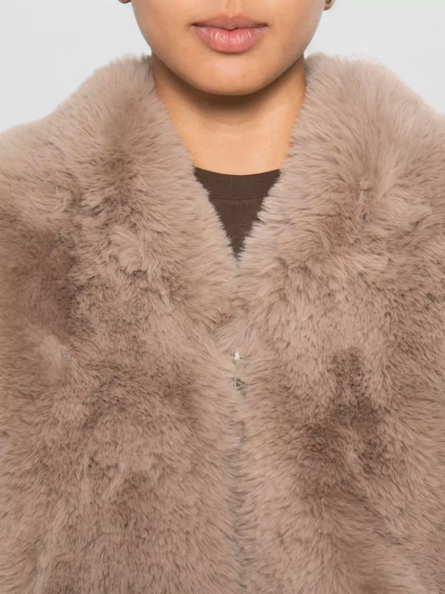 The Frankie Shop Faux Fur Oversized Jacket