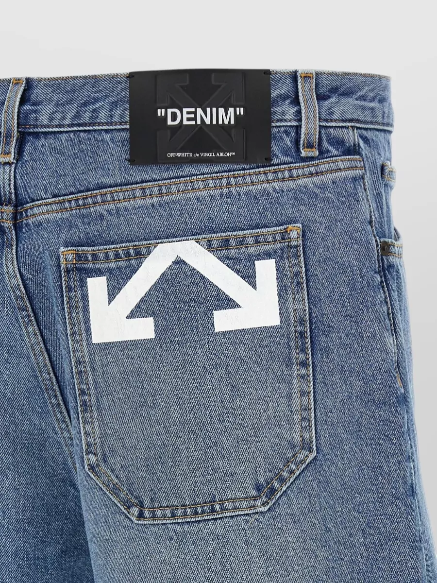 Off-White Cotton Tailored Bermuda Shorts