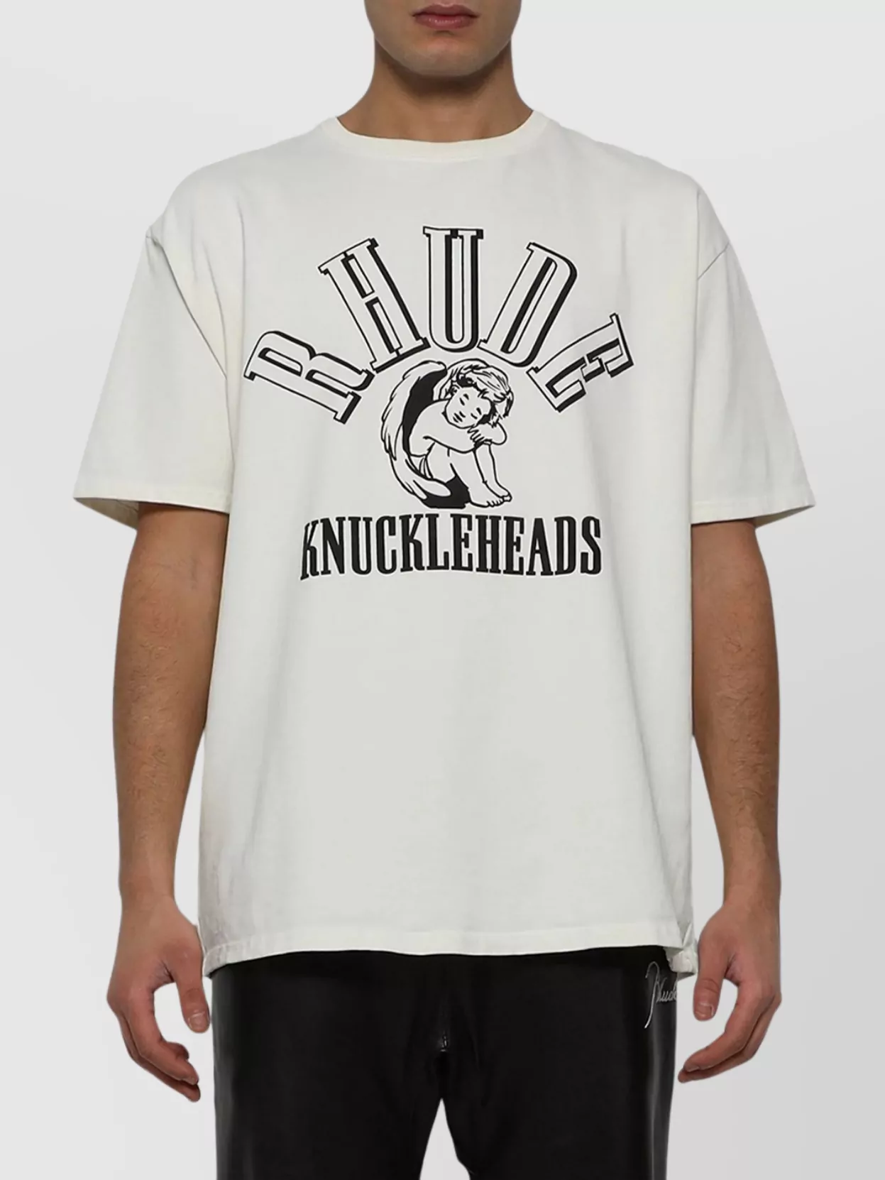 Rhude Vintage Graphic Crew Neck T-shirt In White