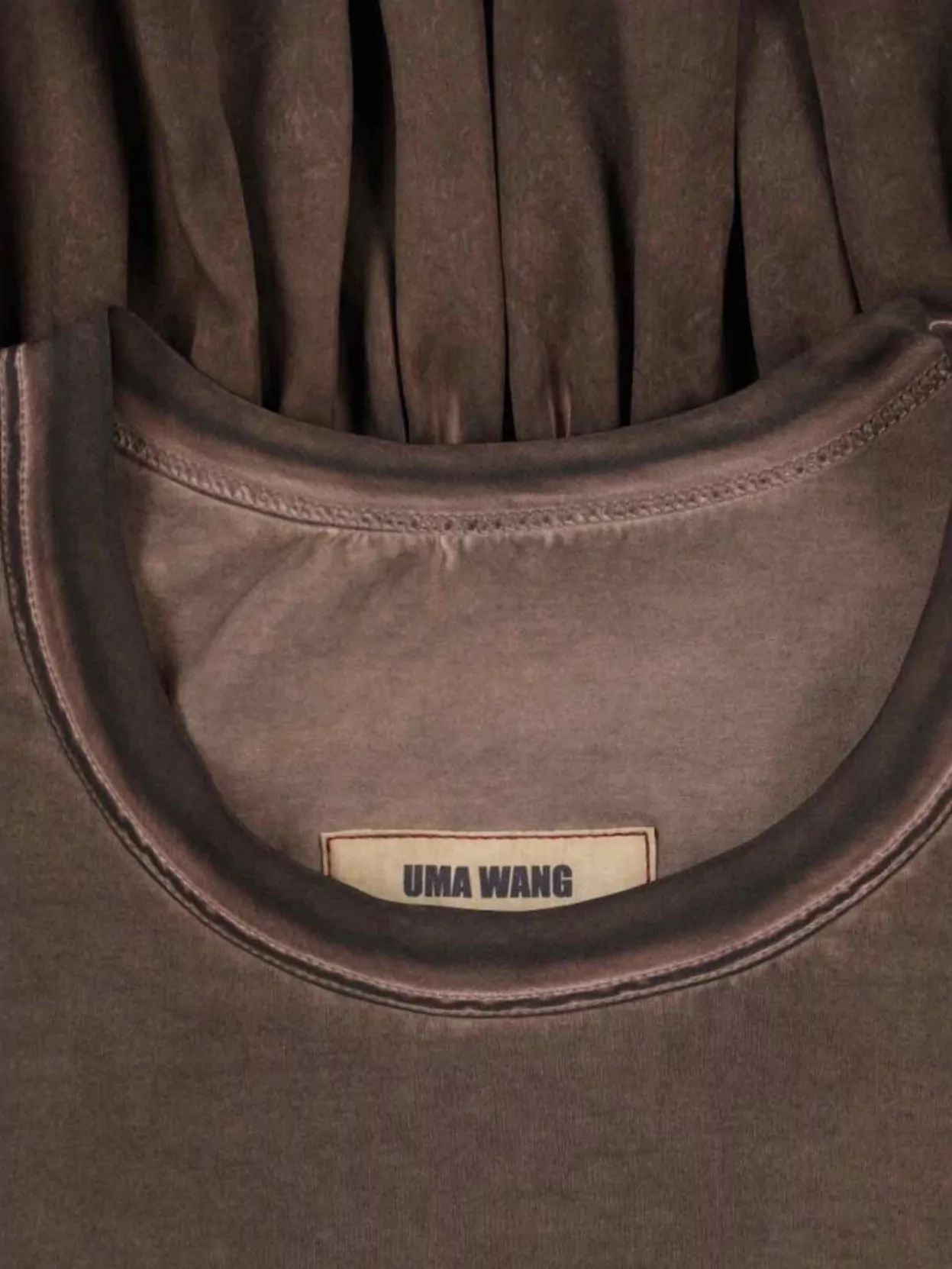 Uma Wang Crew Neck Ruffled Hem Relaxed Fit Top