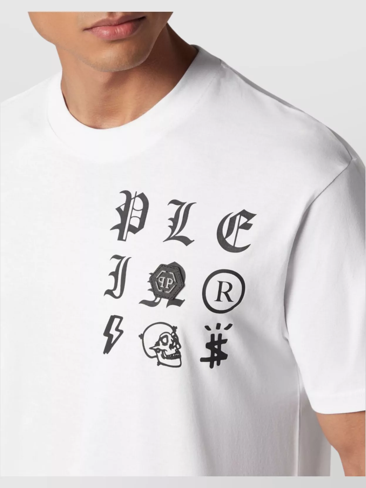 Philipp Plein Crew Neck Graphic Print Short Sleeves
