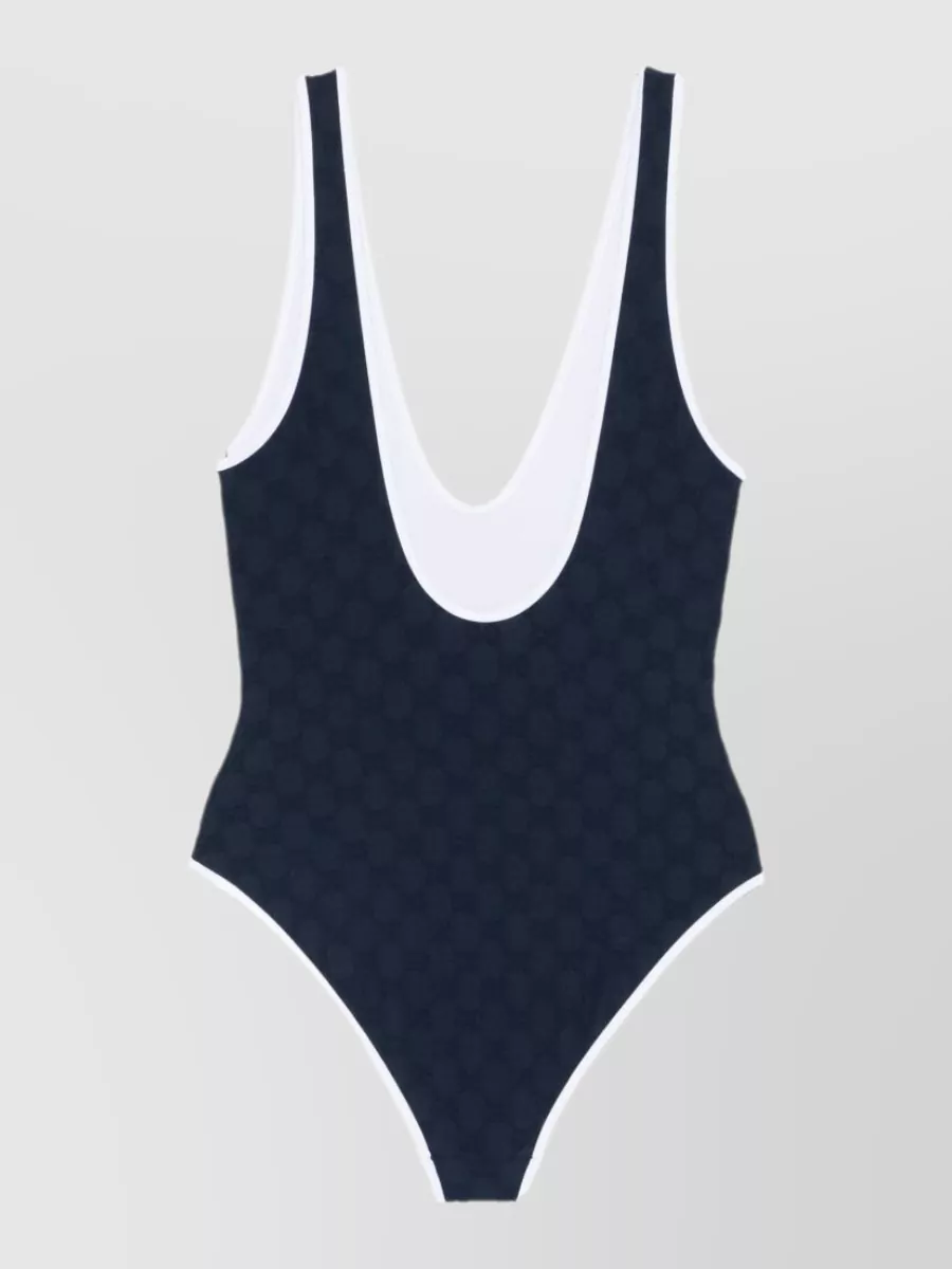 Gucci logo-jacquard one-piece swimsuit
