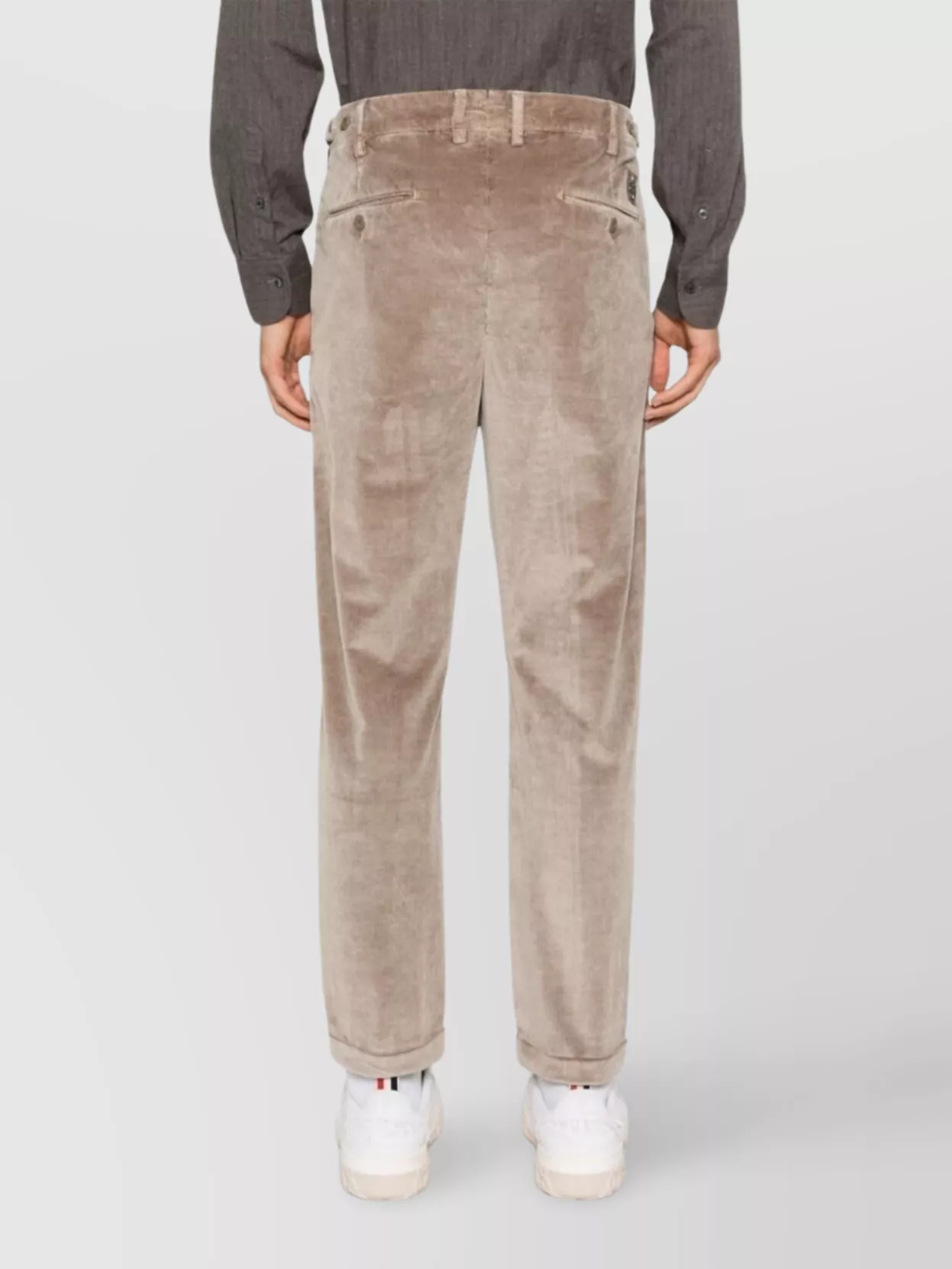 Jacob Cohen Crop Slim Single Pence Henry Pant In Brown