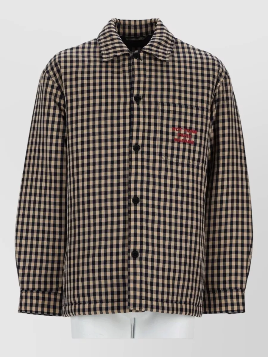 Drôle De Monsieur checked cotton overshirt