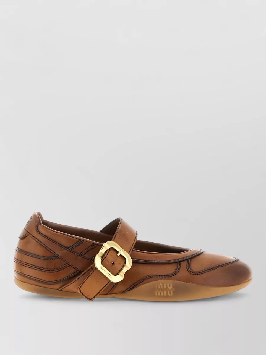 Miu Miu Leather Ballet Flats