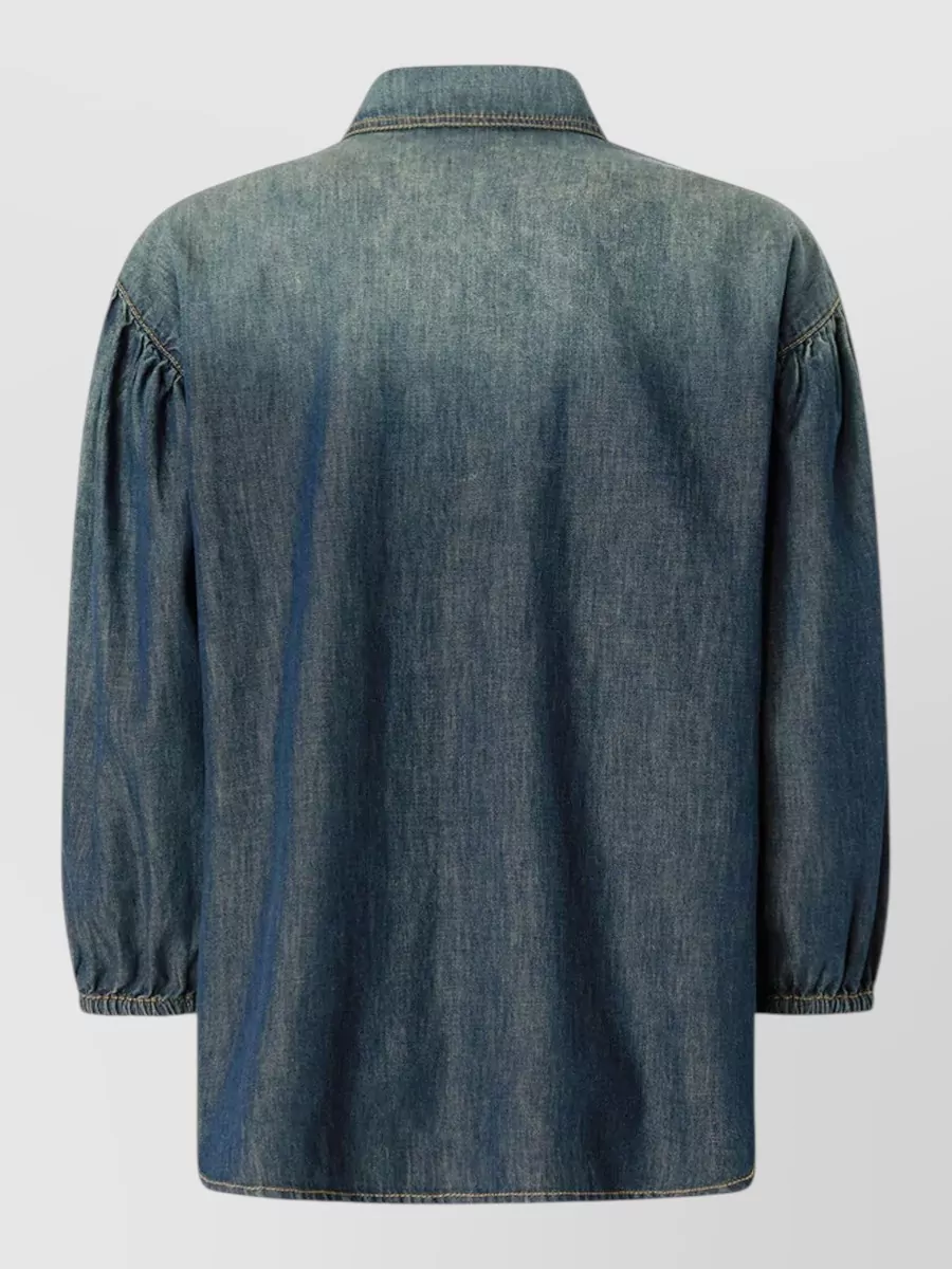Pinko Denim Short-Sleeve Shirt