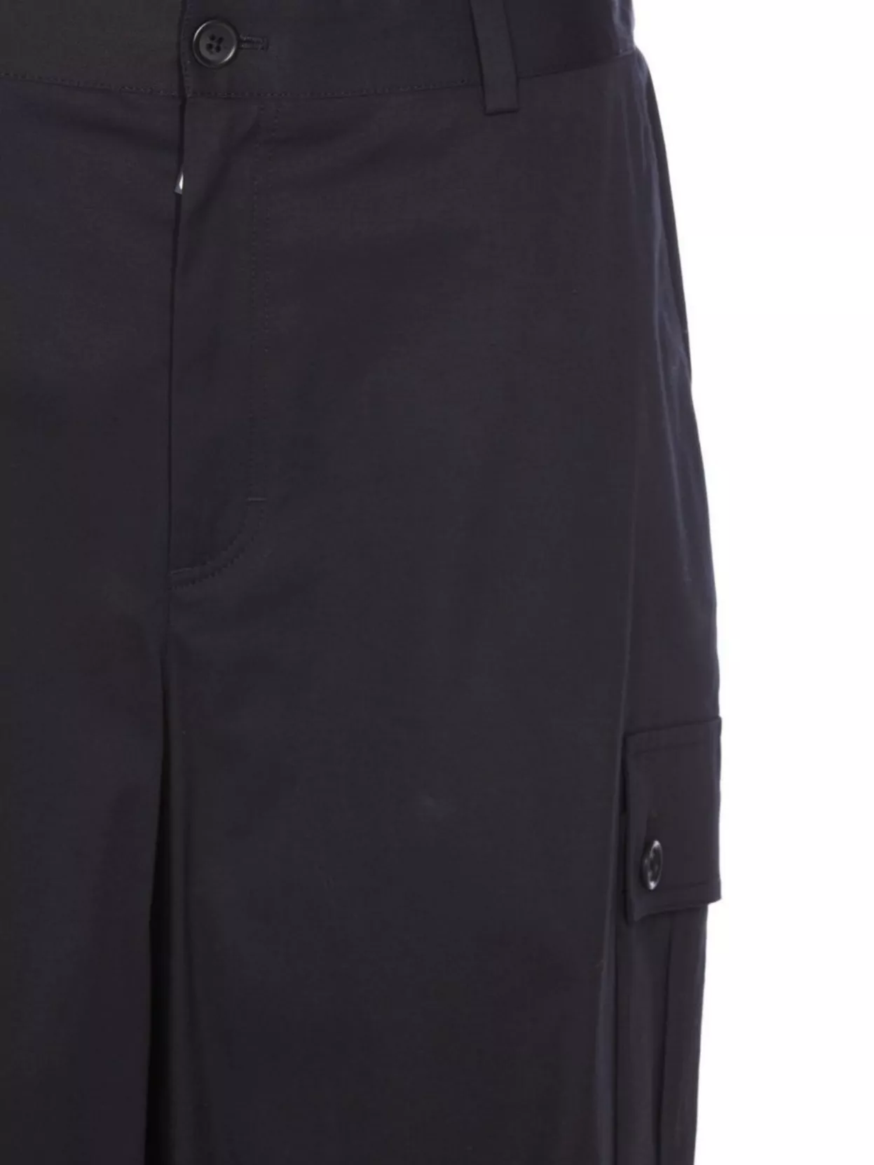 Dolce & Gabbana Black Bermuda Shorts With Pockets In Linen Man
