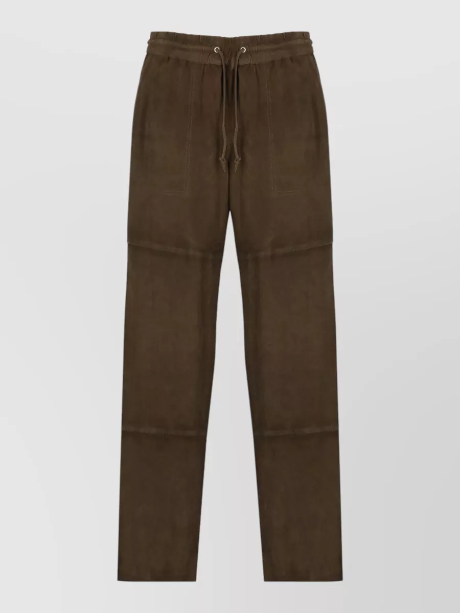 Parosh Leather Wide-Leg Trousers