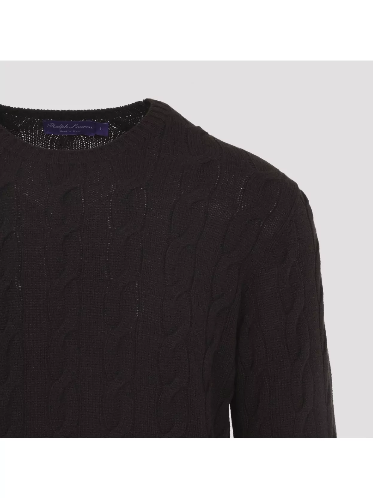 Ralph Lauren Purple Label Long Sleeve Cable Knit Pullover