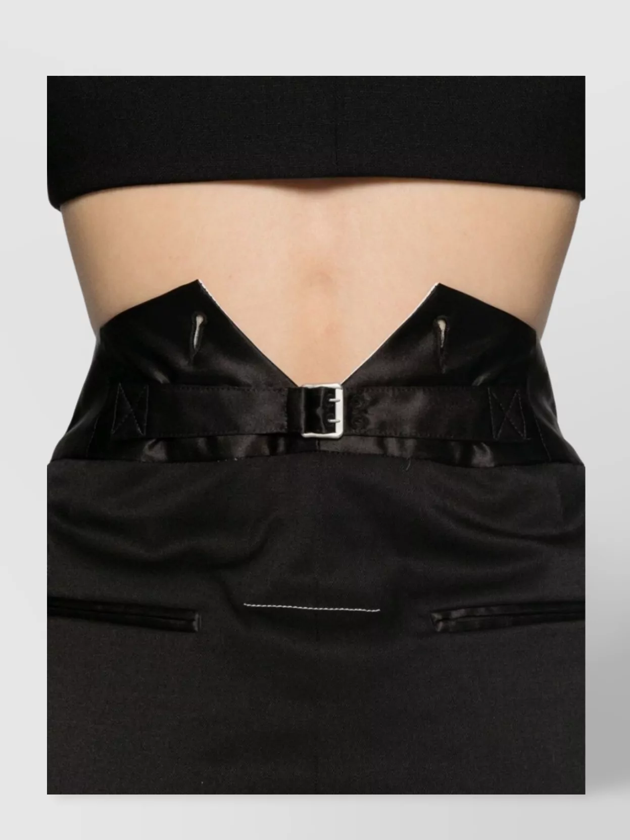 Mm6 Maison Margiela Long Skirt With Adjustable Back Strap