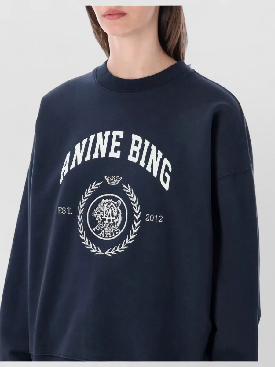 Anine Bing Printed Oversized Sweatshirt