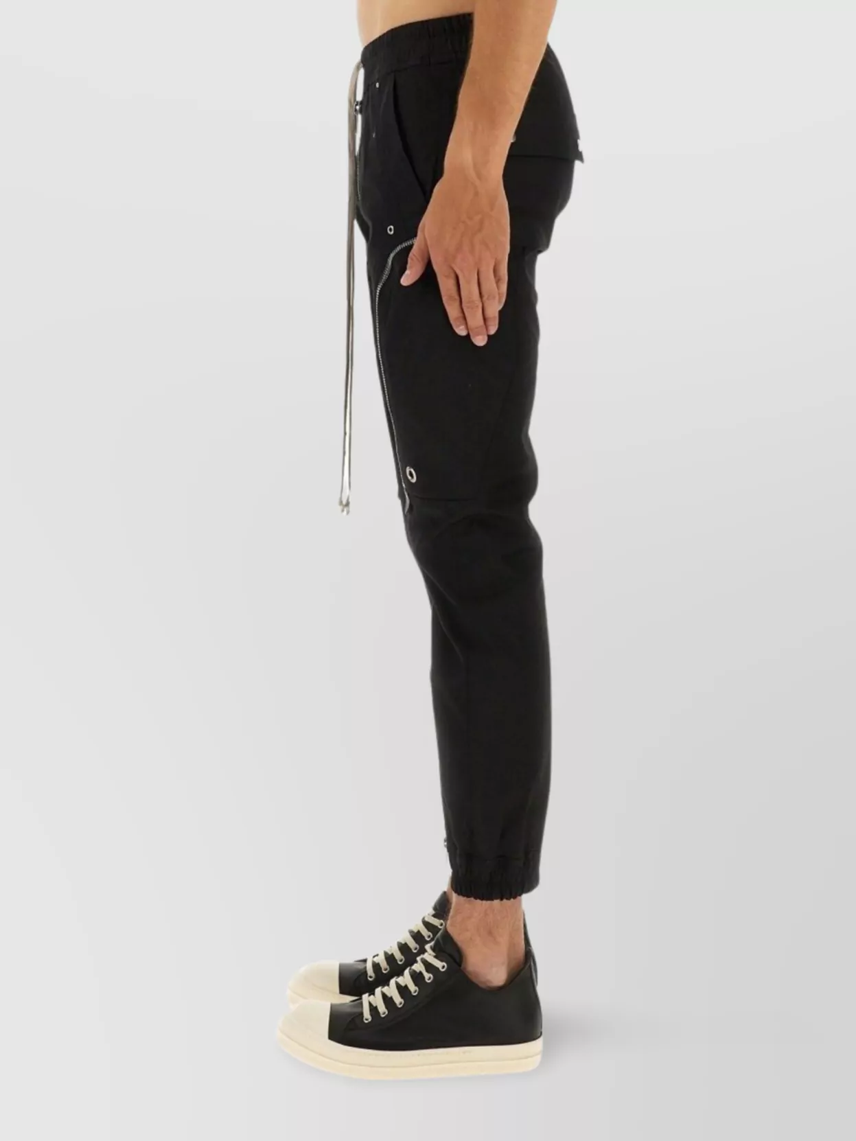 Rick Owens Utility Drawstring Pants Zipper Accents
