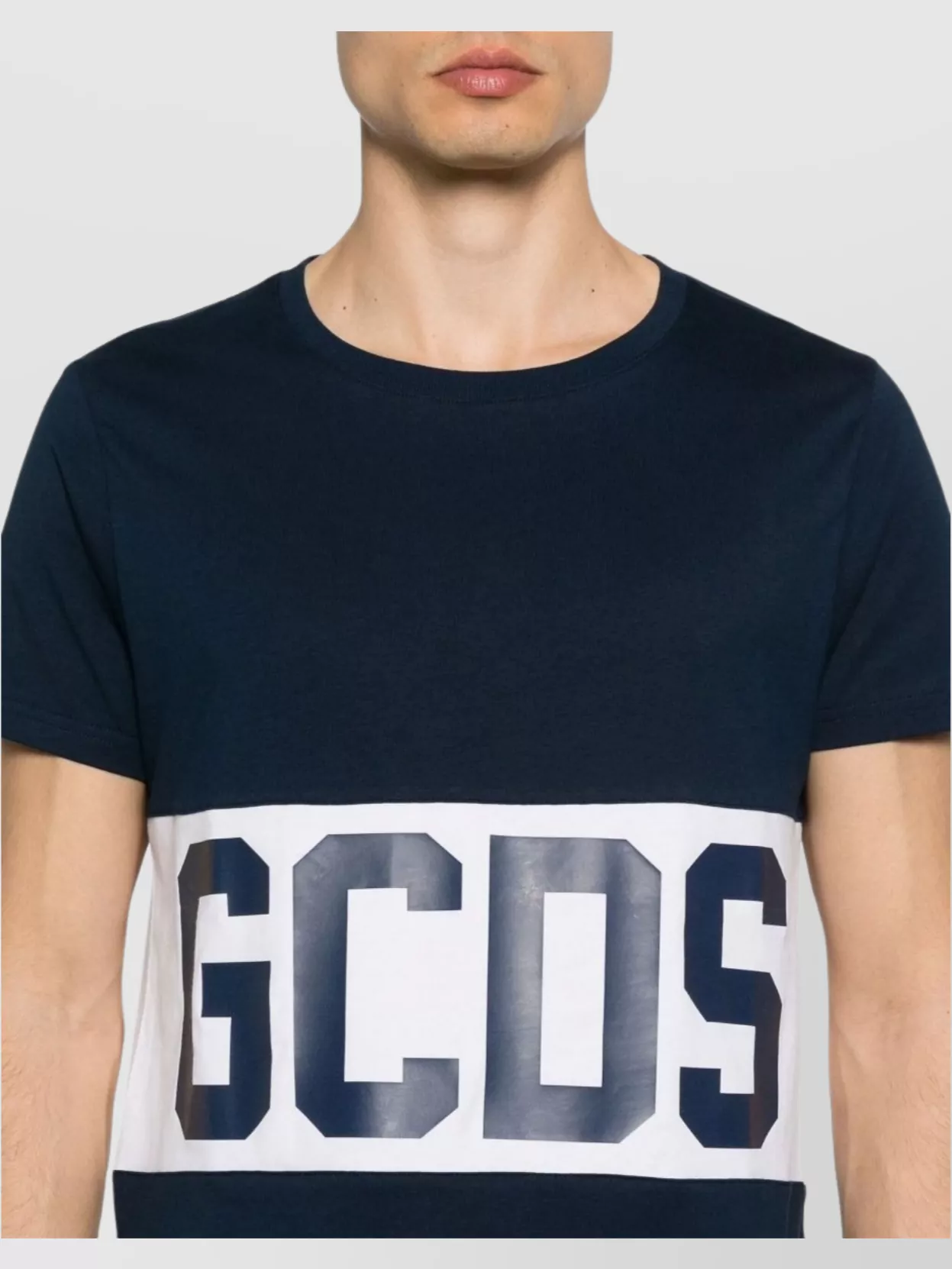 Gcds Color Block Crew Neck Short Sleeve T-Shirt