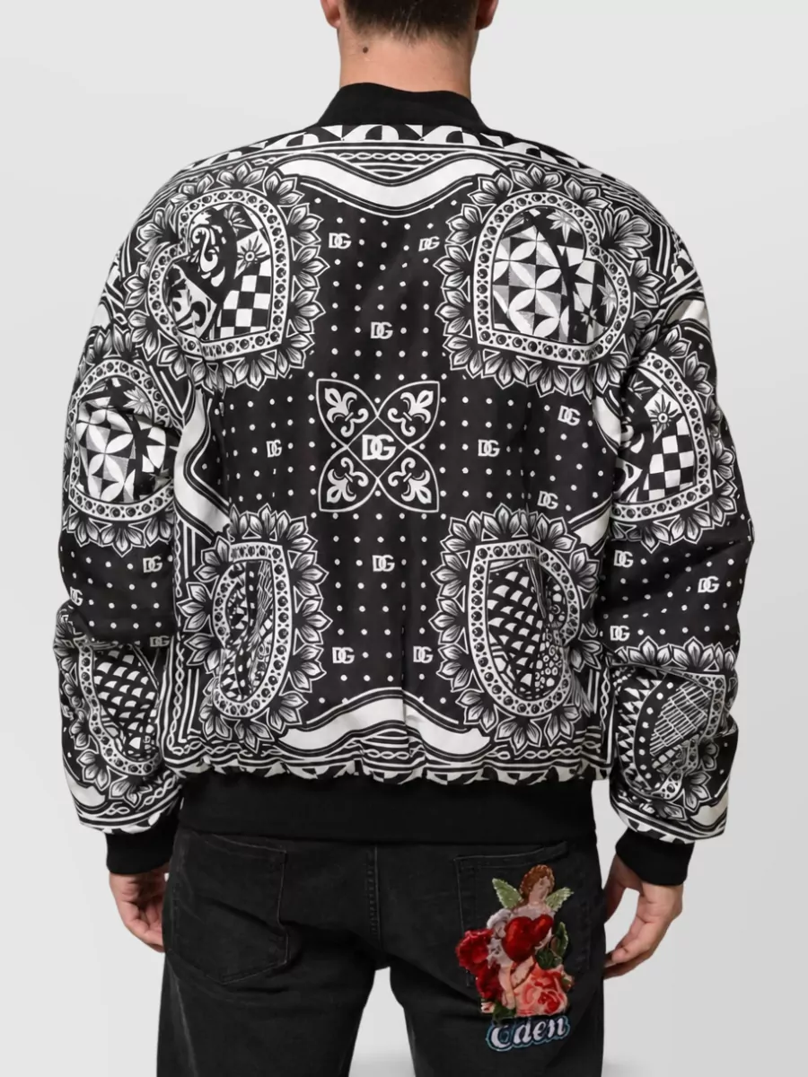 Dolce&Gabbana Bandana Print Puffer Jacket