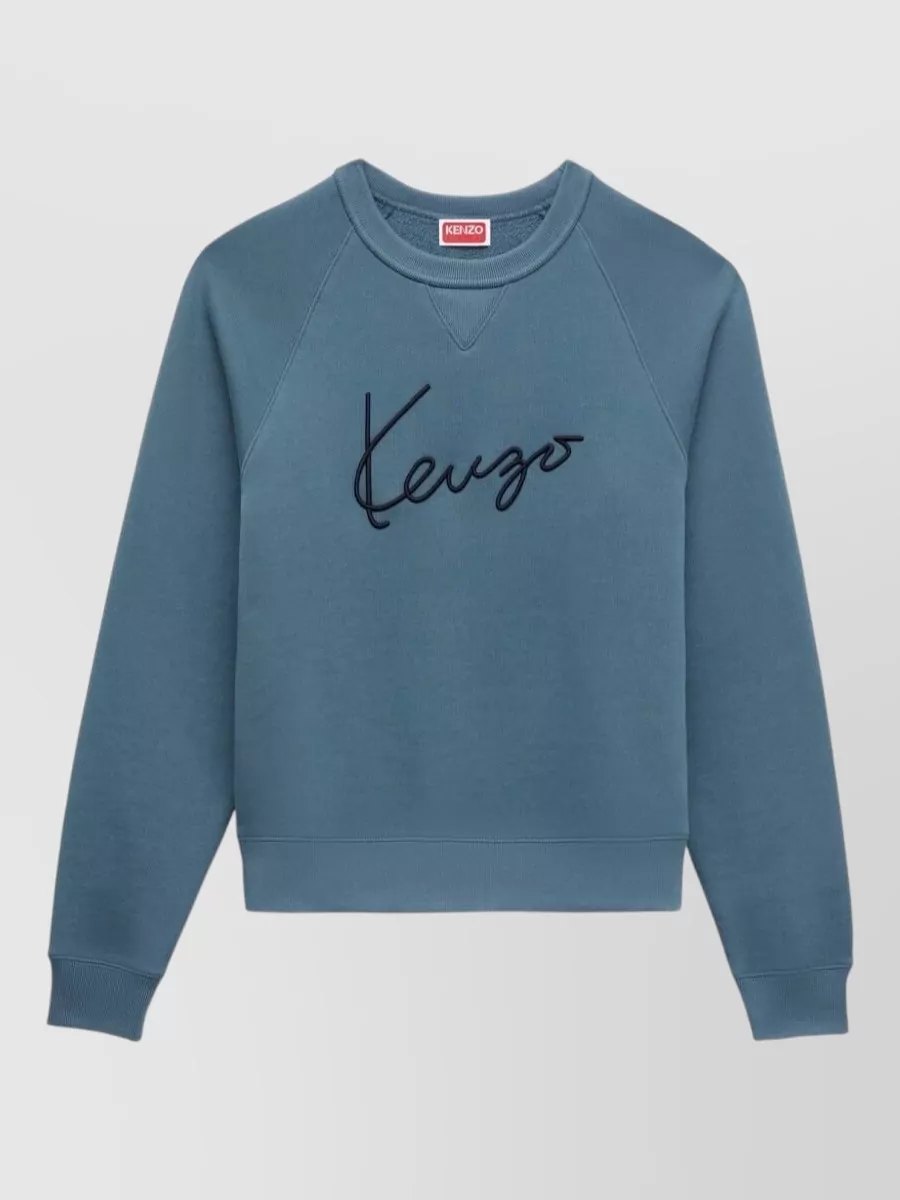 Kenzo logo-embroidered cotton crewneck sweatshirt
