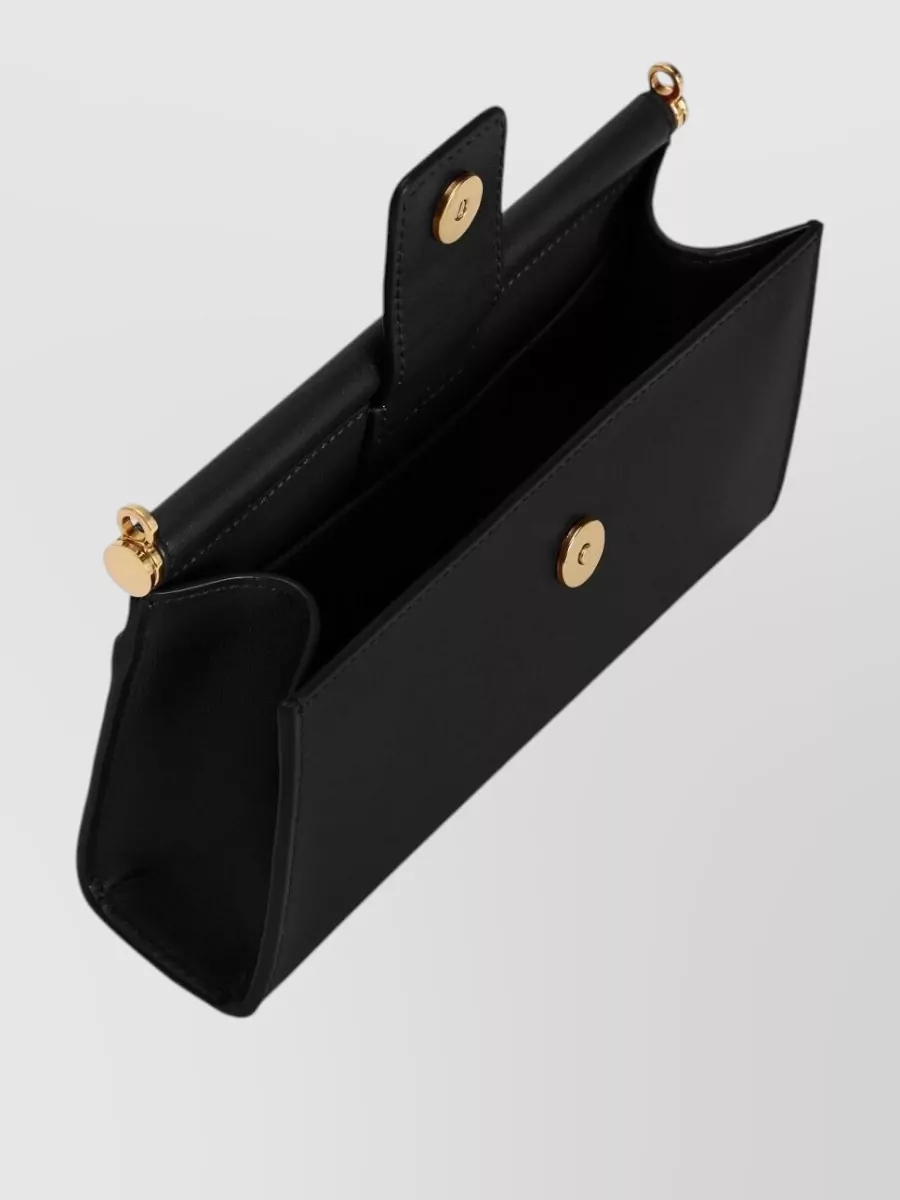 Dolce&Gabbana Leather Phone Clutch Bag Detachable Strap