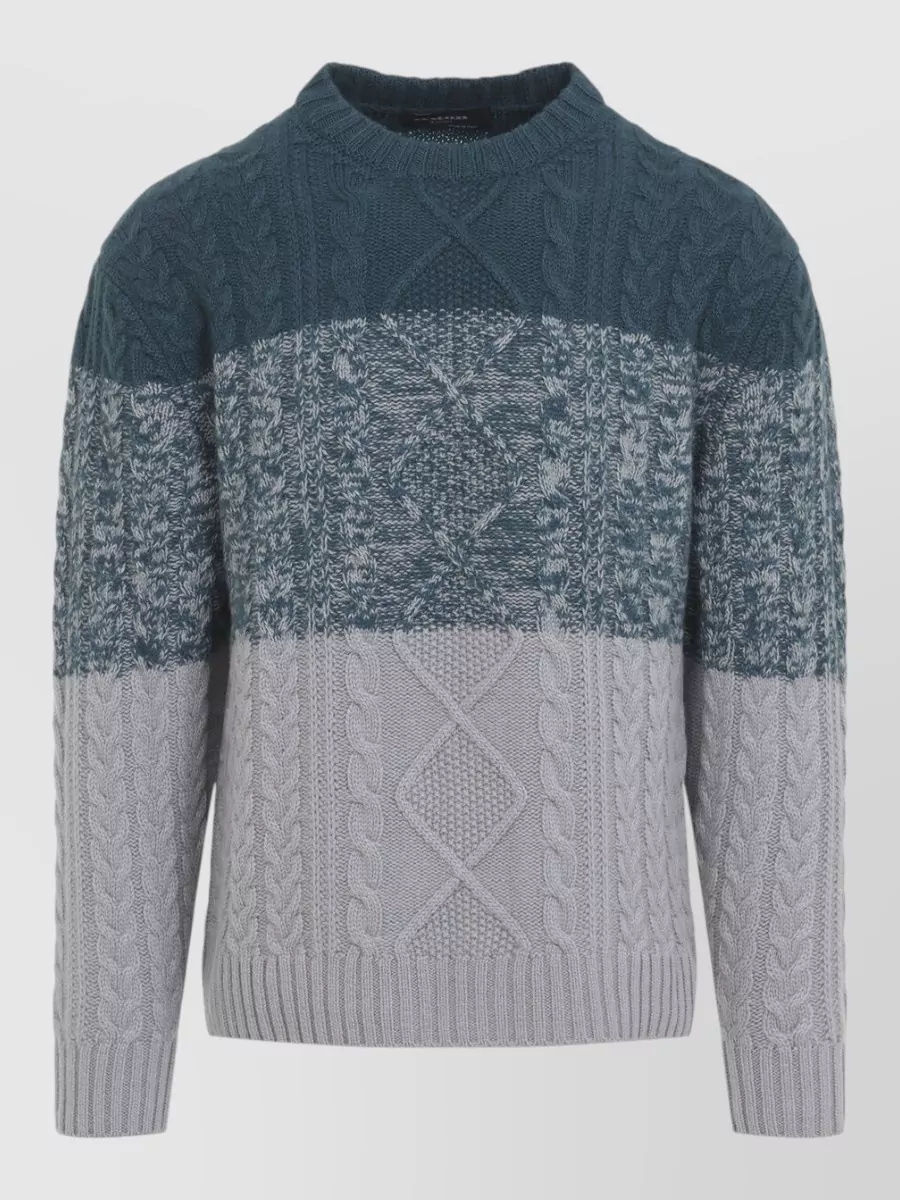 Kiton cashmere cable-knit crew-neck sweater