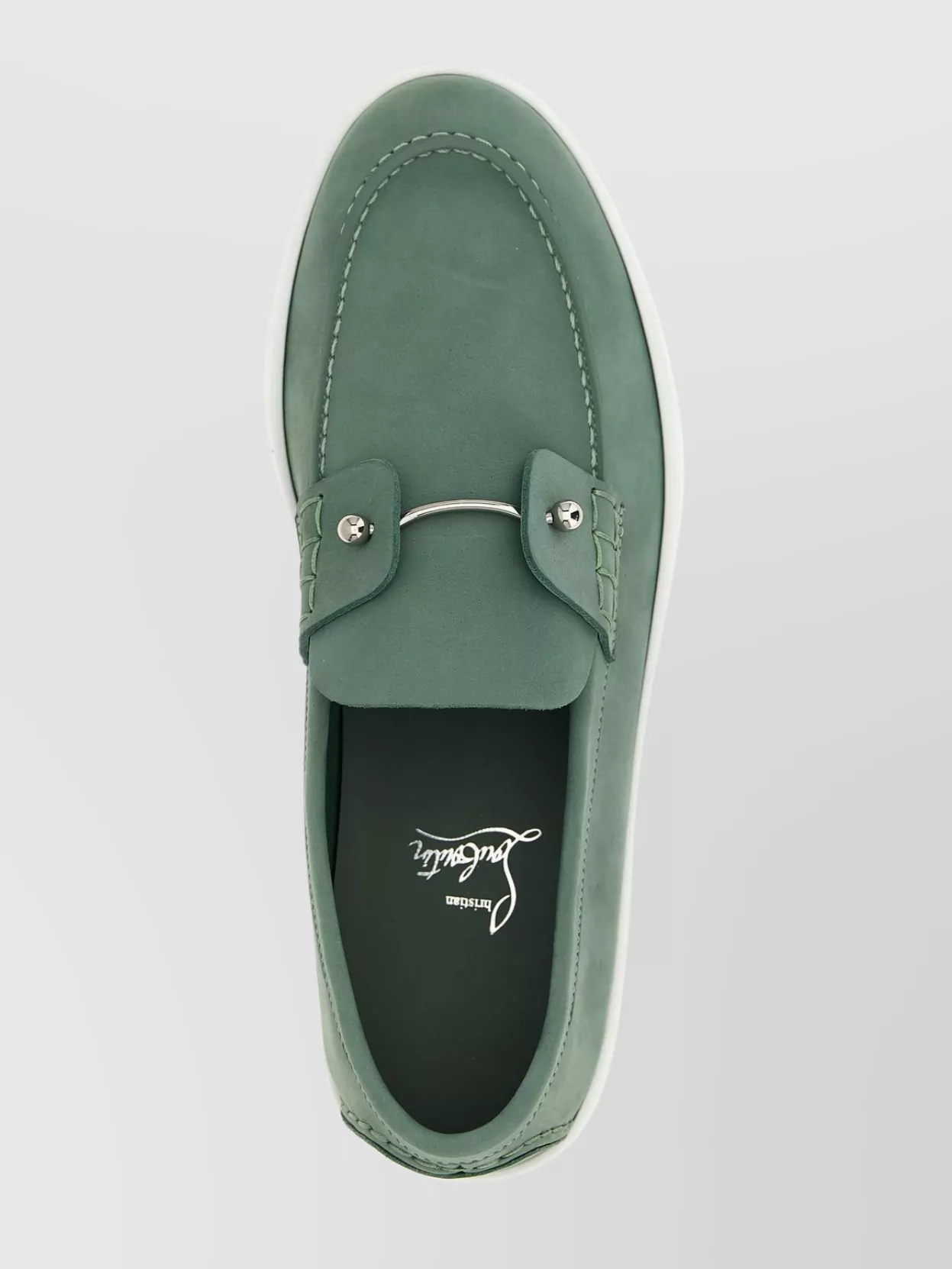 Christian Louboutin Boat Round Toe Loafers With Metal Hardware