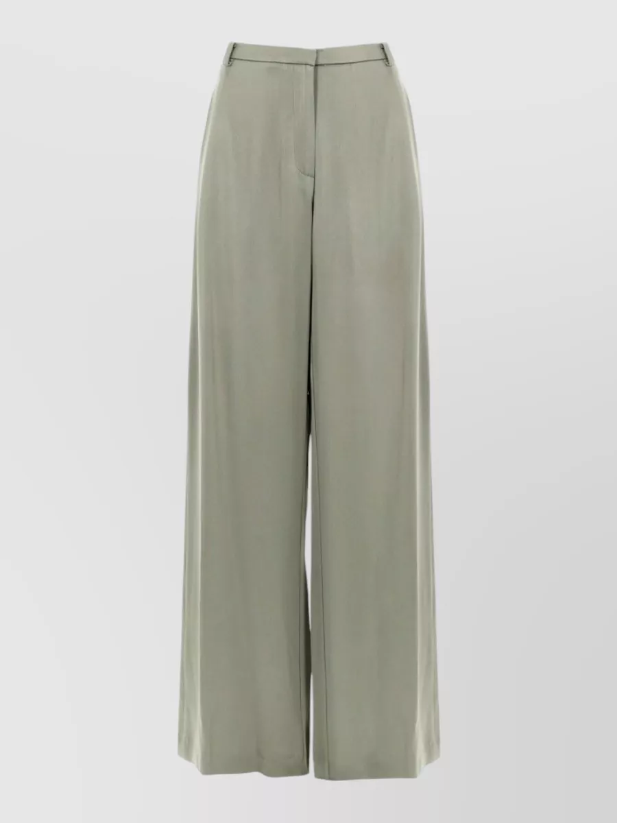 Alysi Satin Wide-Leg Trousers