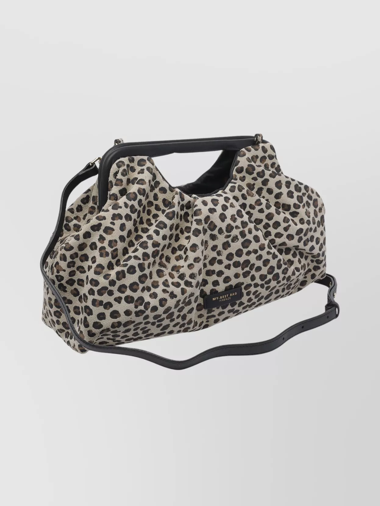 My Best Bag Firenze Animal Print Leather Cross-Body Satchel