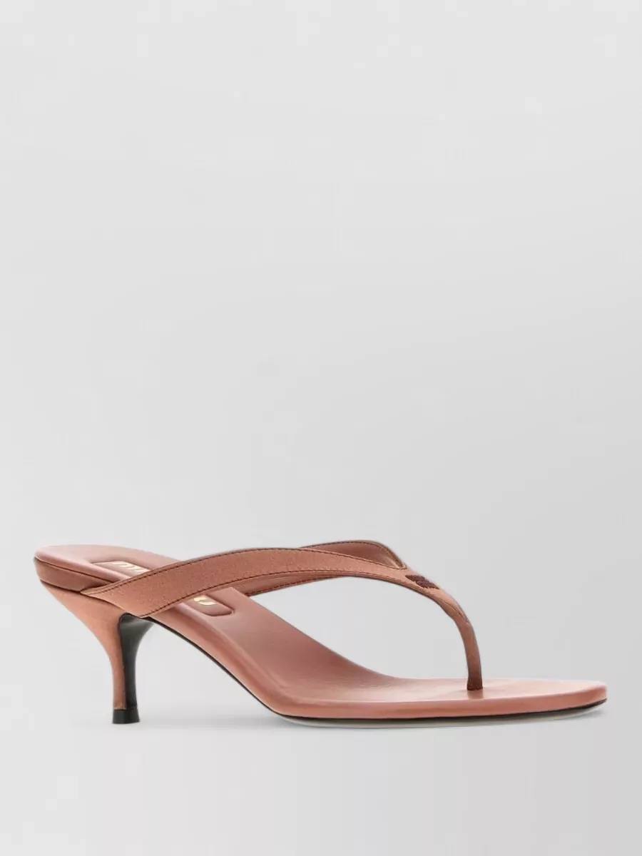 Miu Miu Satin Thong Sandals