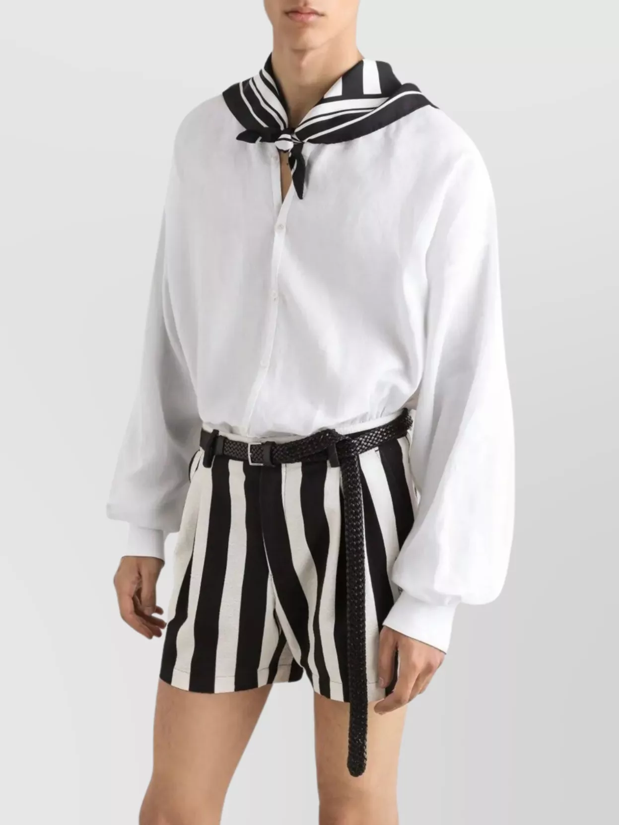 Dolce&Gabbana Shirt With Scarf Detail And Dropped Shoulders