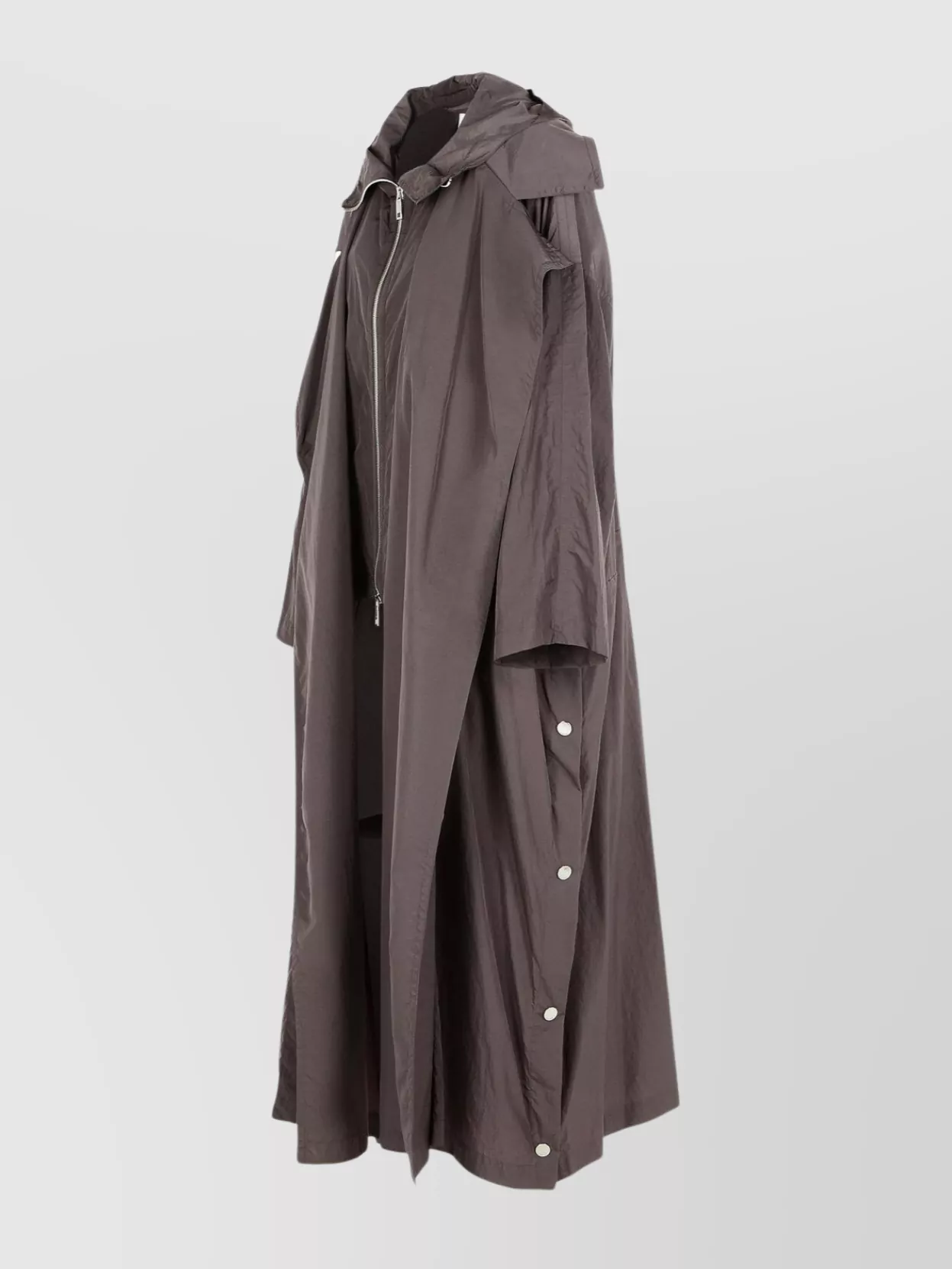 Sportmax Oversized Taffeta Trench Coat Hooded