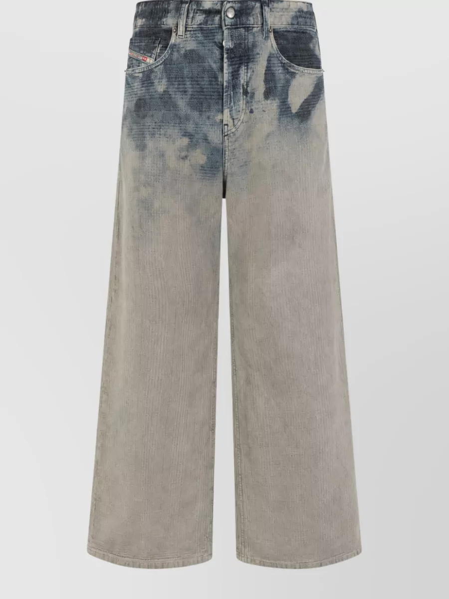 Diesel Checked Faded Palazzo Jeans