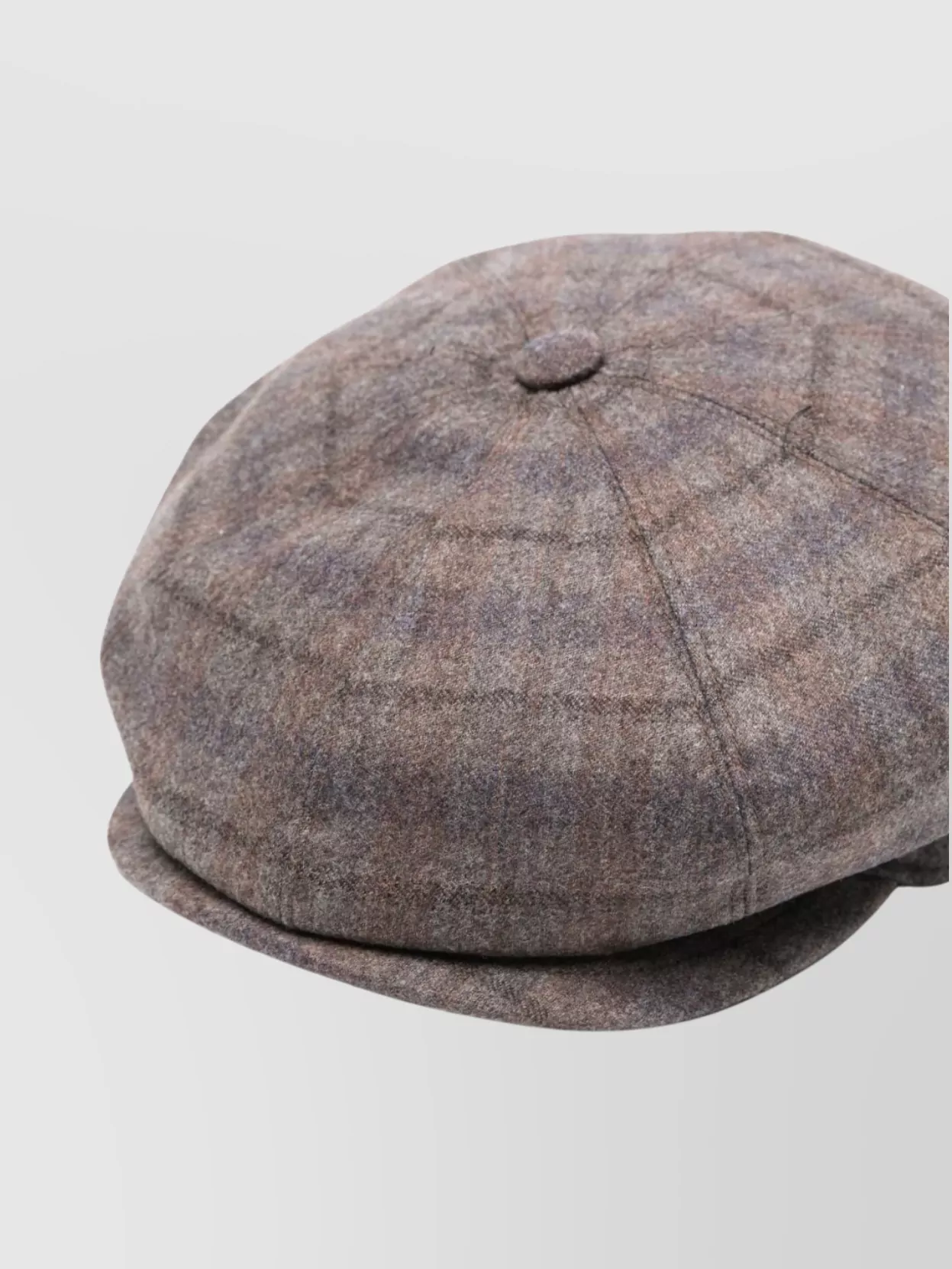 Borsalino Wool Cap With Button Top And Stitching
