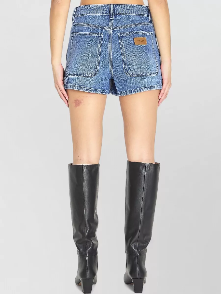 Alexander Wang Denim High Waist Carpenter Mini Skort