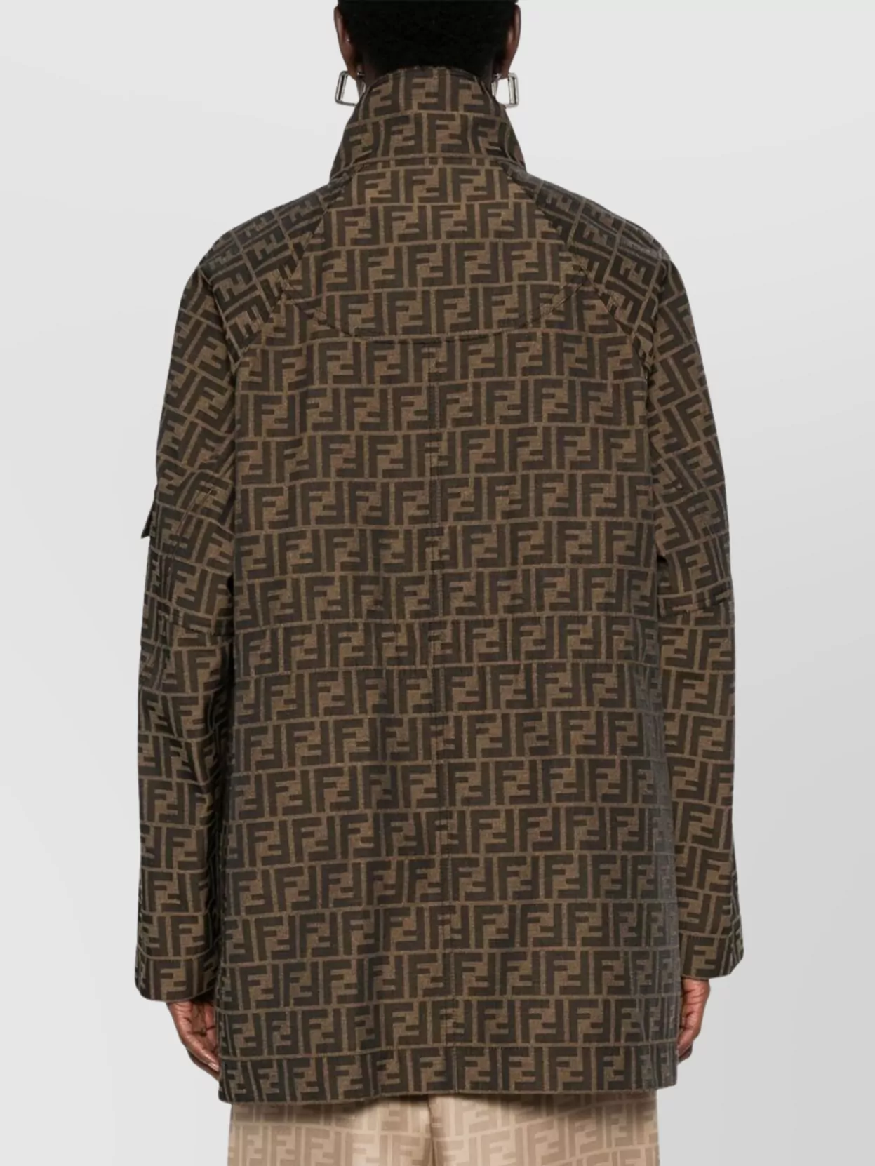 Fendi Collar Sleeve Front Flap Pockets