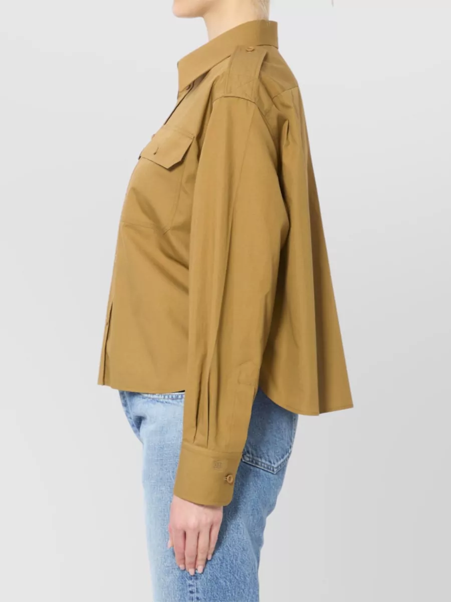 Celine cropped cotton linen shirt