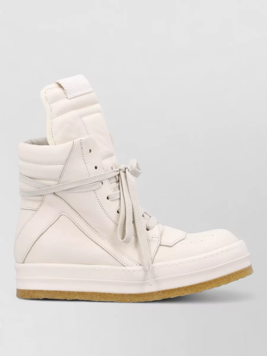 Rick Owens Geobasket High Top Sneaker Perforated Toe