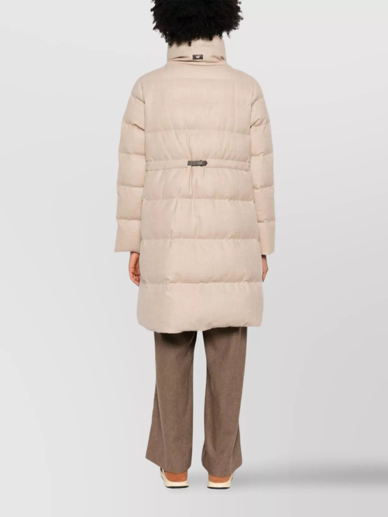 Herno Wool Quilted Midi Down Puffer Jacket