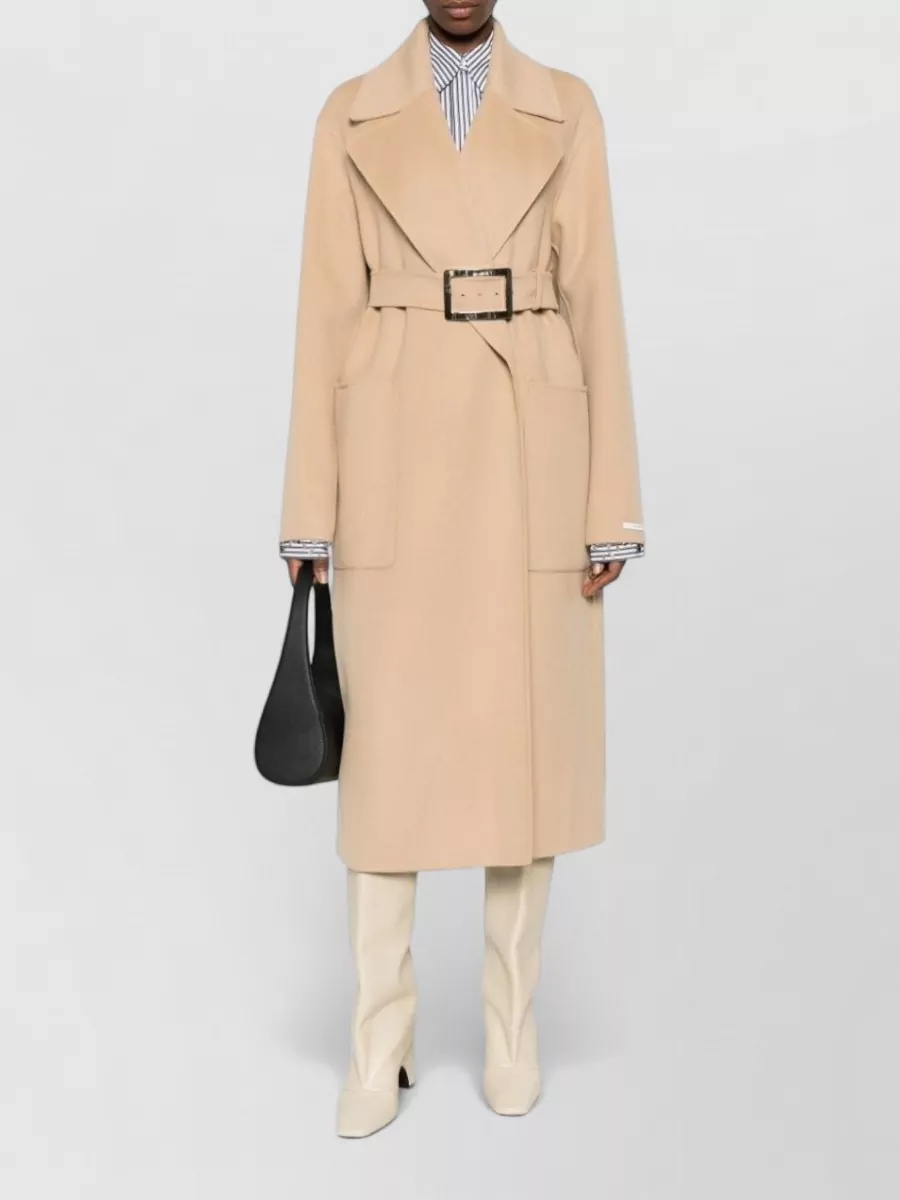 Sportmax Virgin Wool Belted Single-Breasted Coat