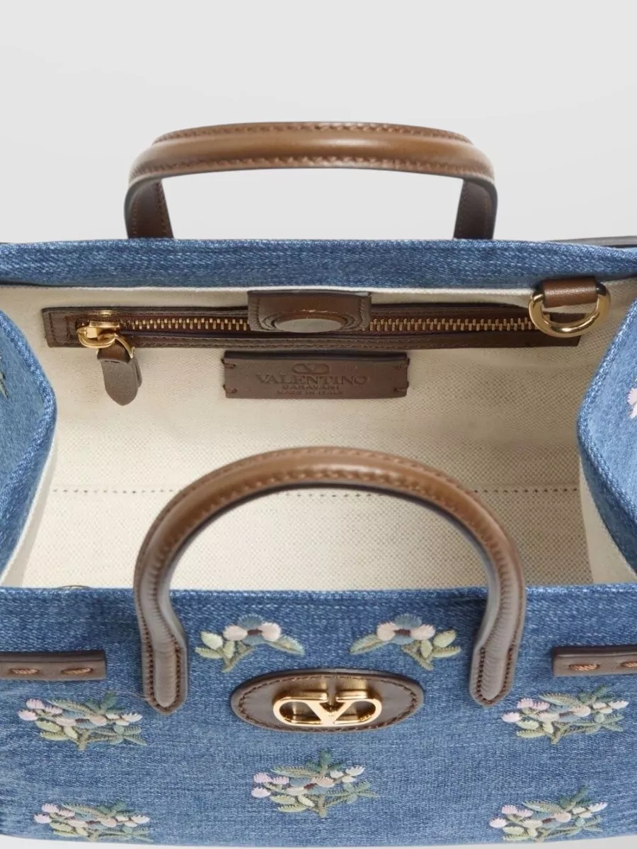 Valentino Garavani Antibes Small Denim Tote Bag