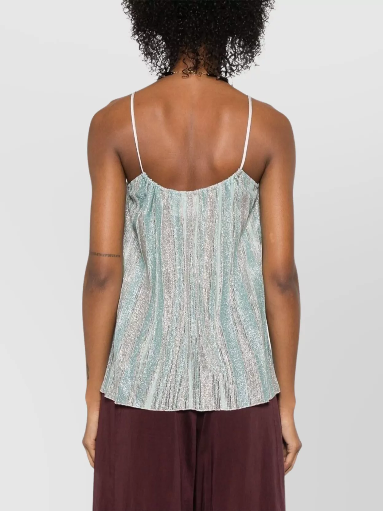 Forte Forte Pleated Stripes Shimmering Top