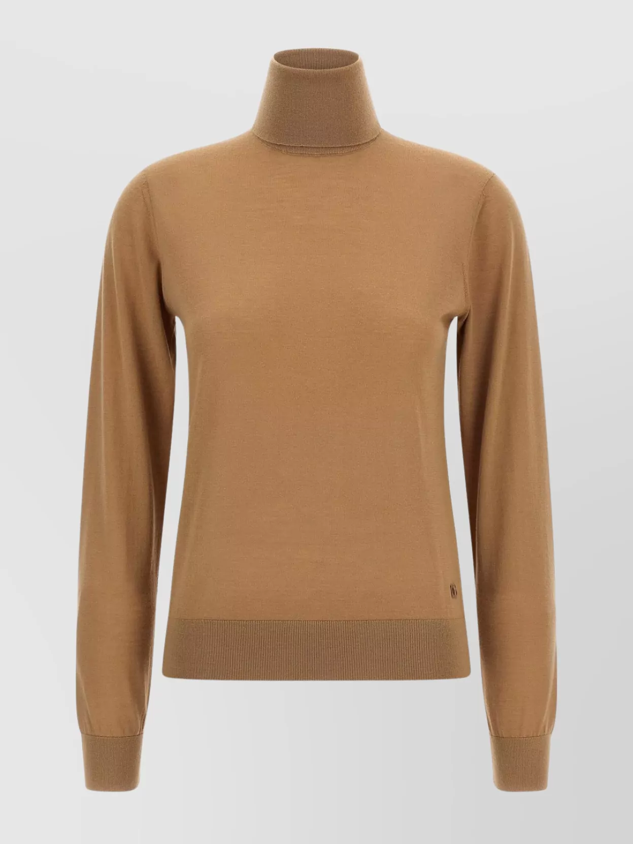 Dolce & Gabbana Cashmere Turtleneck Sweater Sweaters And Cardigans Beige In Brown