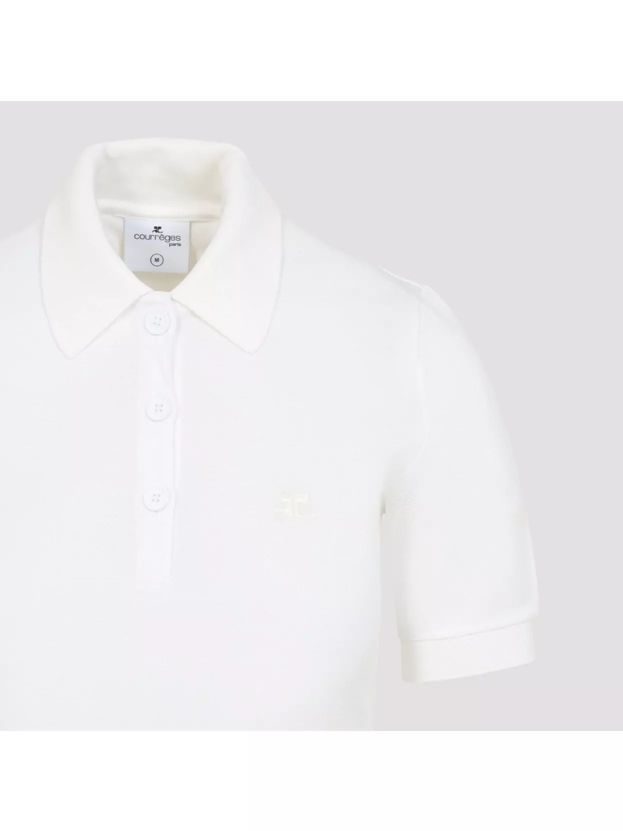 Courrèges Cotton Piqué Polo Dress With Ribbed Trims